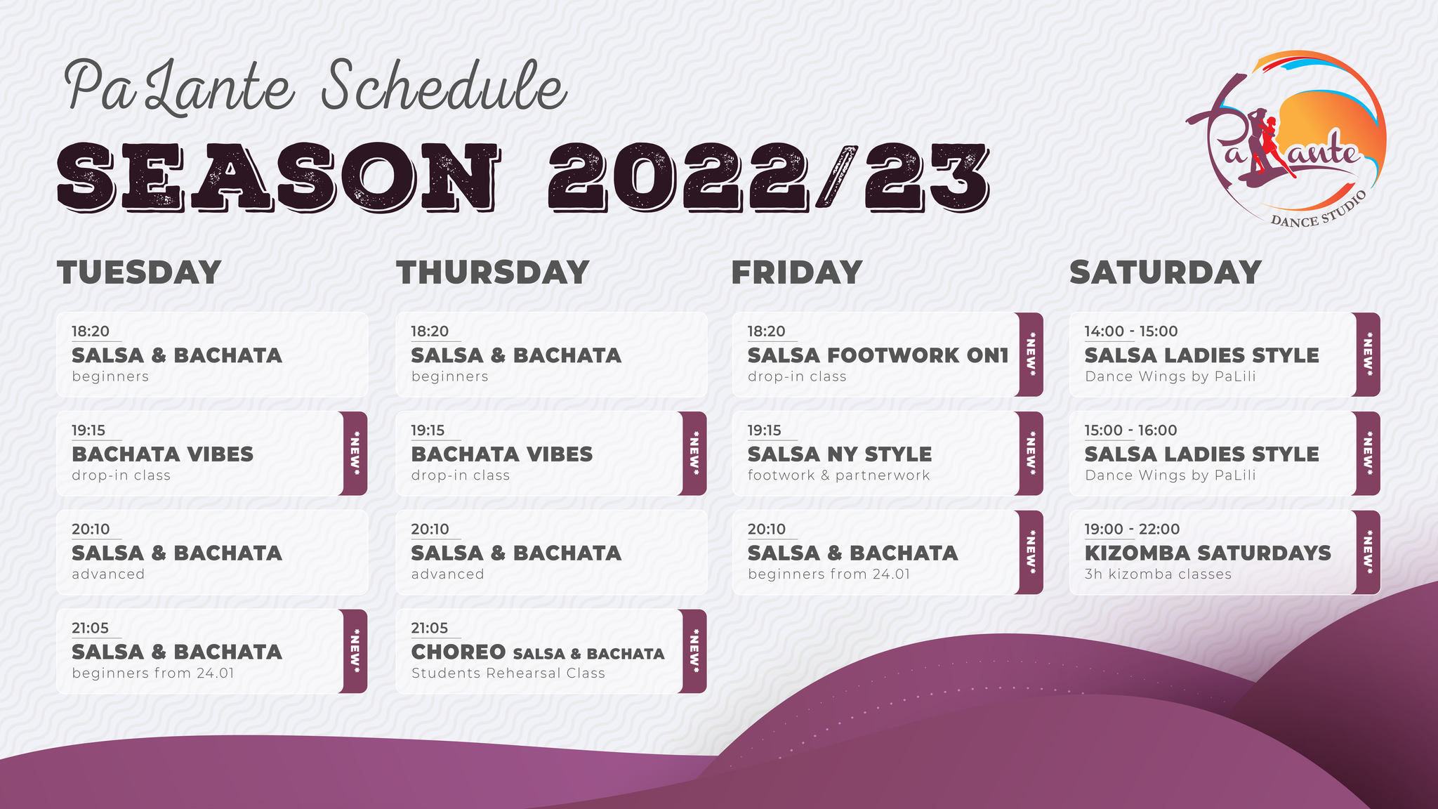 Classes Schedule