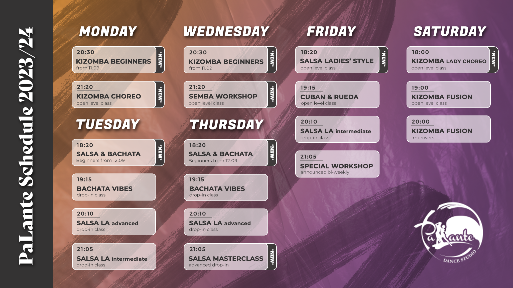 Classes Schedule