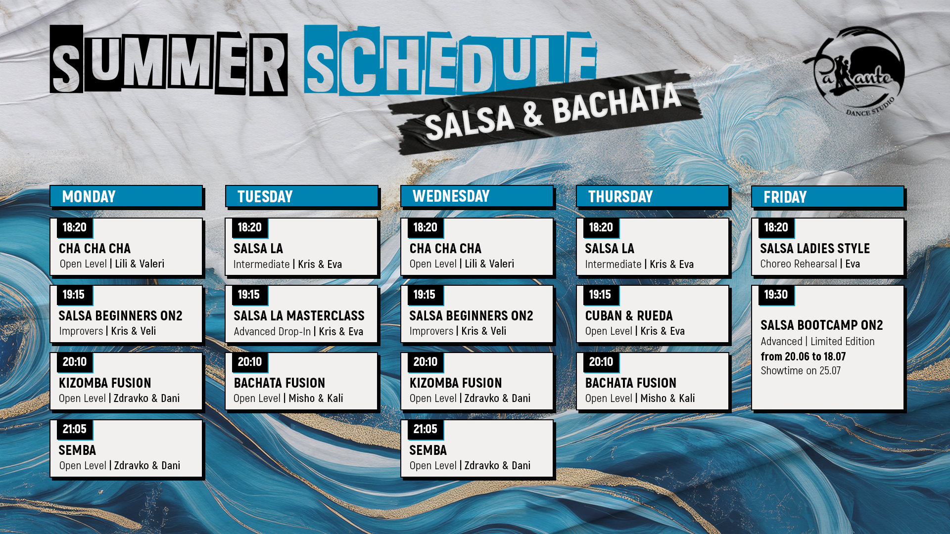 Classes Schedule
